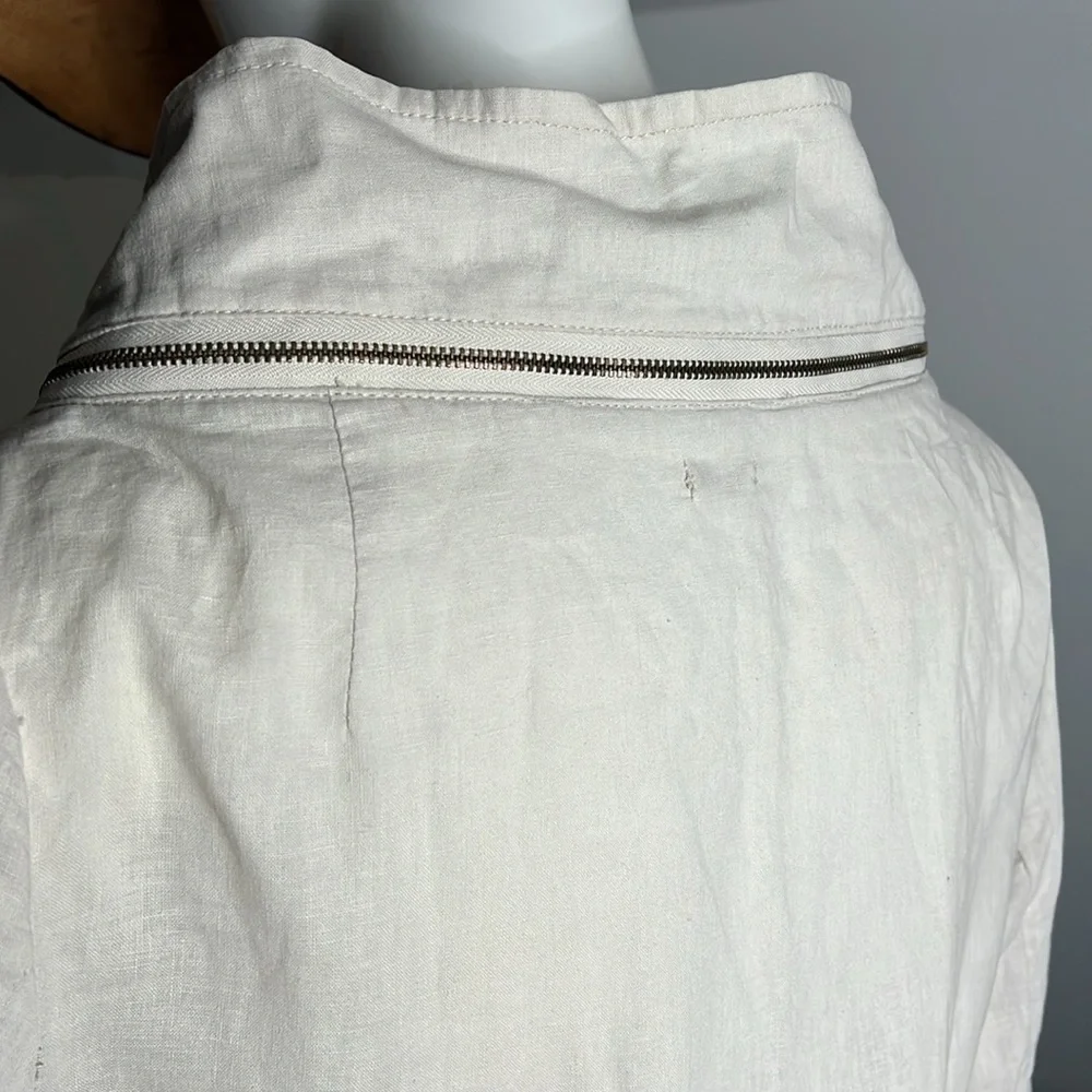 Osklen Sz P Small (Fits 4-6) Linen Cotton Geometric Jacket Dress
